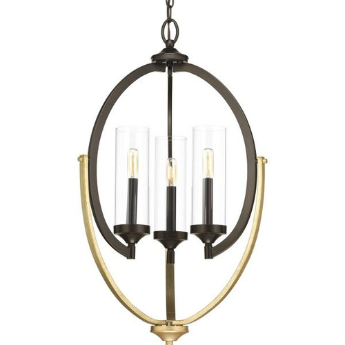Progress Lighting Evoke 3-Light Indoor Chandelier (Glass) P400024-020