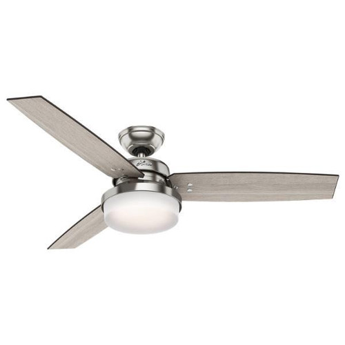 Hunter Sentinel 52 In. Led Ceiling Fan W/ Light (Brushed Nickel)