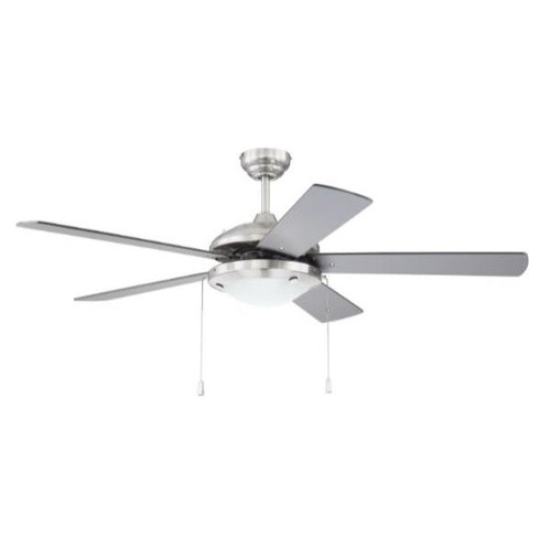 Craftmade Nikia 52 In. 5-Blade Incandescent Ceiling Fan W/ Light (Silver)