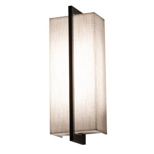 AFX Apex 14 In. LED Wall Sconce Linen White/Espresso 120-277v, 30/35/40k
