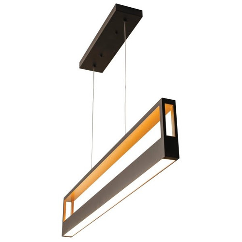 AFX Echo 45 In. LED Linear Pendant Fixture Black/Gold 120-277v, 30/35/40k