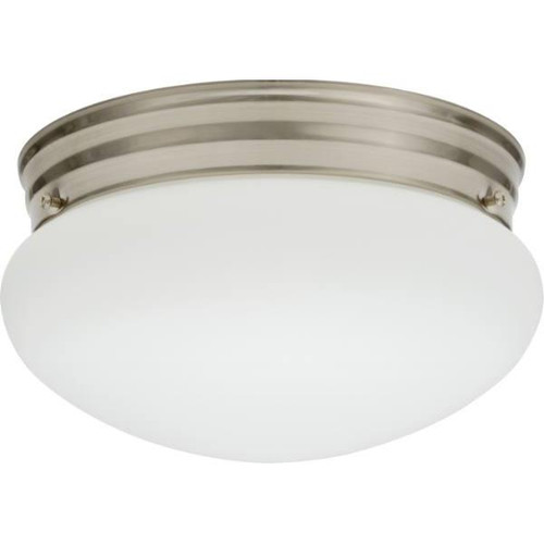 Lithonia Lighting LED 9" Mushroom Ceiling Fixture, Brushed Nickel, 20 Watt Fmmusl 9 14830 Bnp M4