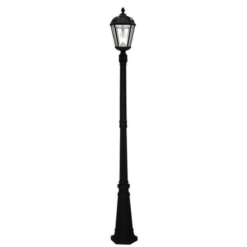 Gama Sonic 87-Inch Royal Bulb Solar Lamp And Single Lamp Post Black Finish