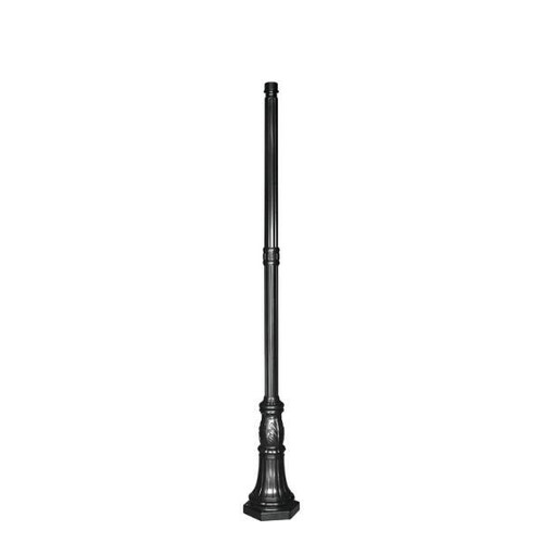 Gama Sonic 8 Feet Commercial Pole - 3 Inch Diameter, Black Powder Aluminum