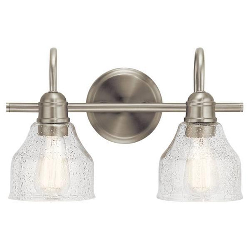 Kichler Avery 14.75 In. 2-Light Bath Vanity Fixture (Brushed Nickel)