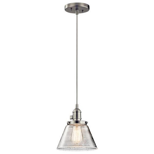 Kichler Avery 1-Light Cone Pendant Fixture (Brushed Nickel)
