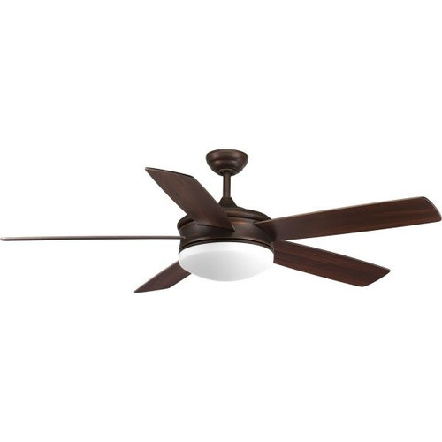 Progress Lighting Fresno 60 In. 5-Blade LED Ceiling Fan With Light (Antique Bronze)