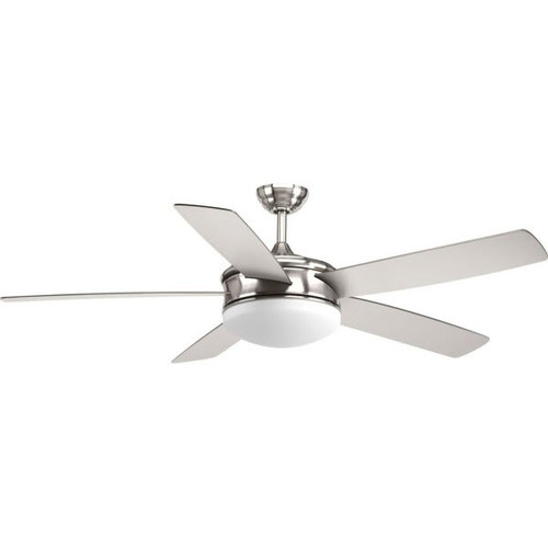 Progress Lighting Fresno 60 In. 5-Blade LED Ceiling Fan W/ Light (Brushed Nickel)