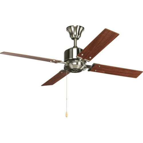 Progress Lighting North Park 52 In 4-Reversible Blade Indoor Ceiling Fan (Brushed Nickel)