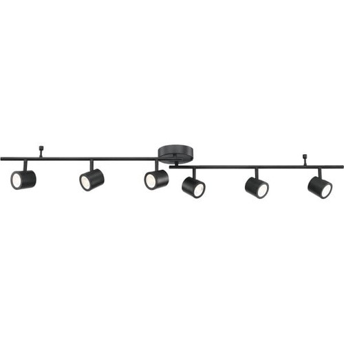 Seasons Evt61047d3-05 Fixed Track Fixture, (6) 29 W 120 V 2700 Lumens 50000 Hr Led Bulbs, Black