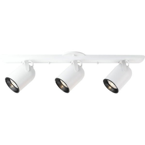 Progress Lighting Directional White Three-Light Roundback Wall, Ceiling Fixture