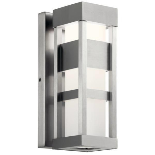 Kichler Ryler 12 In. 1-Light Outdoor Wall Sconce (Silver)