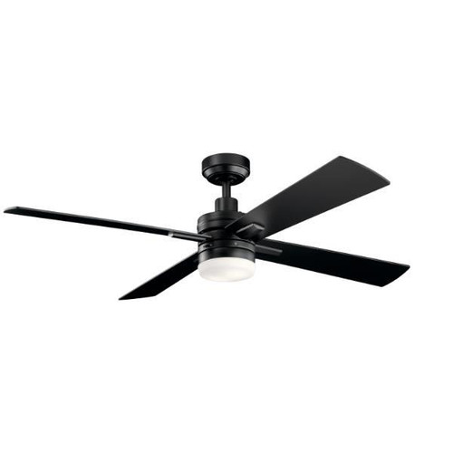 Kichler Lija 52 In. 4-Blade Led Ceiling Fan W/ Light (Black)
