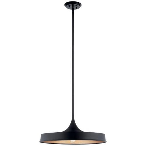 Kichler Elias 10 In. 1-Light Pendant Fixture (Black)
