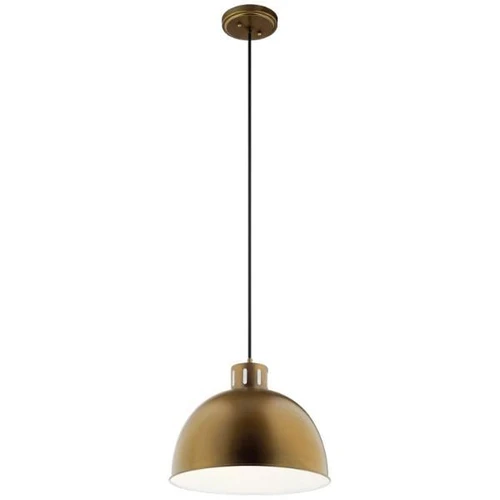 Kichler Zailey 16 In. 1-Light Pendant Fixture (Natural Brass)