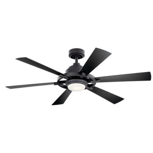 Kichler Iras 52 In. 6-Blade Led Ceiling Fan W/ Light (Black)