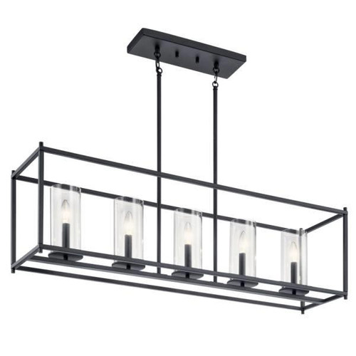 Kichler Crosby 5-Light Linear Indoor Chandelier (Chrome)