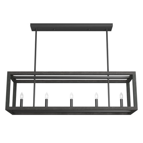 Hunter Squire Manor 5-Light Indoor Chandelier (Matte Black)