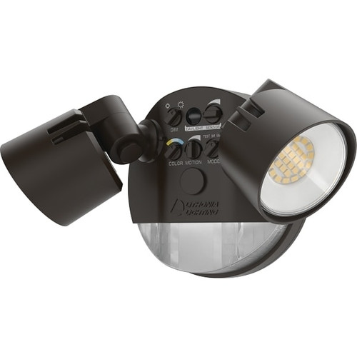 Lithonia Lighting LED Round Residential Floodlights, Motion Sensor Dk Bronze Hgx LED 2rh Alo Sww2 120 Pir Ddb