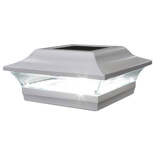 Classy Caps 5 X 5 Inch White Aluminum Imperial Solar Post Cap