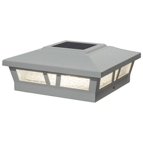 Classy Caps 6 X 6 Inch White Aluminum Oxford Solar Post Cap