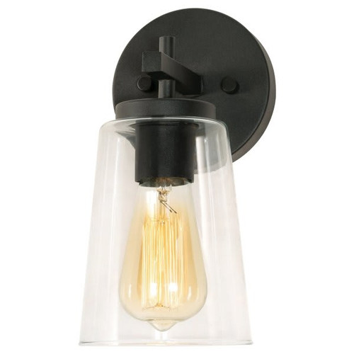 AFX Joanna 11 In. Medium Base Wall Sconce Textured Black 120v