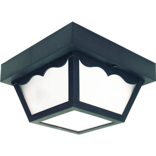 11 Watt Outdoor Led Plastic Led Flush-Mount Ceiling Light (Black)