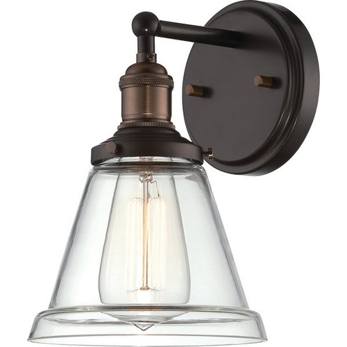 Nuvo Lighting 6.5 In. 1-Light Incandescent Wall Sconce (Rustic Bronze)