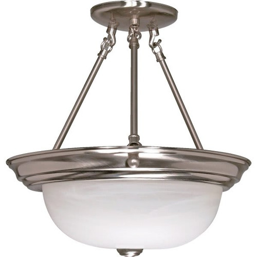Satco 60/201 13.25 In. Incandescent Semi-Flush Mount Light