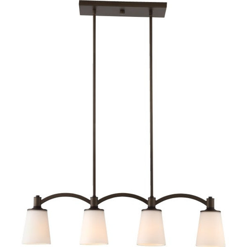 Satco Laguna 33 In. 4-Light Pendant Fixture (Forest Bronze)