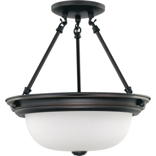 Satco 60/3149 Incandescent Semi-Flush Mount Light