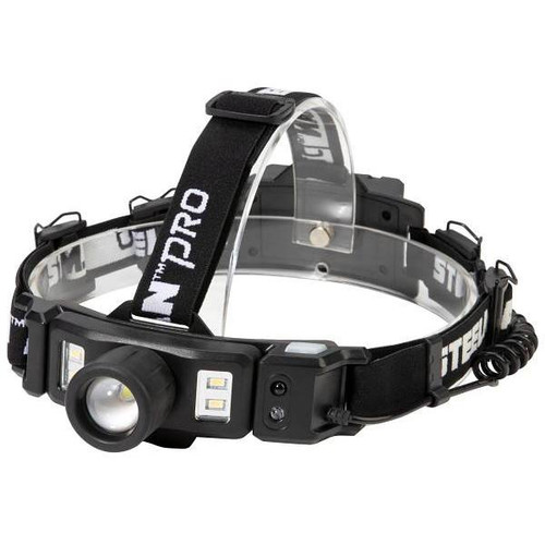 Steelman Pro Multi-Mode Focusing Rechargeable Headlamp Rear Safety Light Black