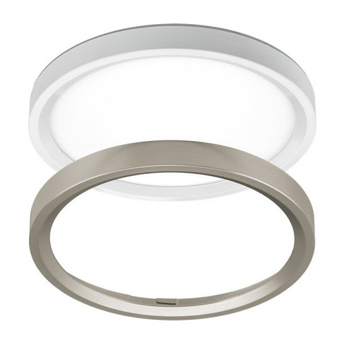 Eti 11" Round White Optional Brushed Nickel Trim Night Light