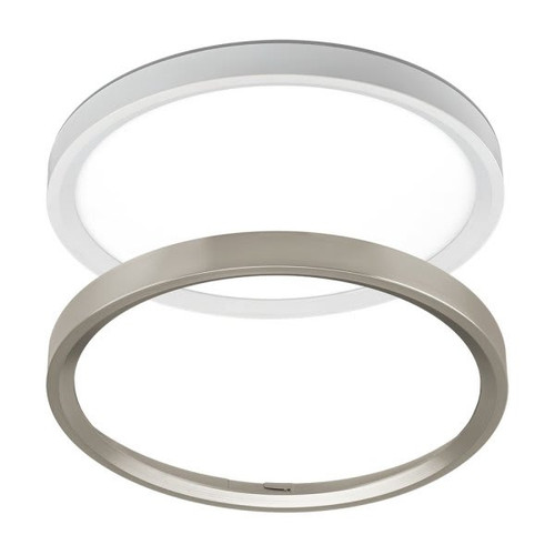 Eti 13" Round White Optional Brushed Nickel Trim Night Light