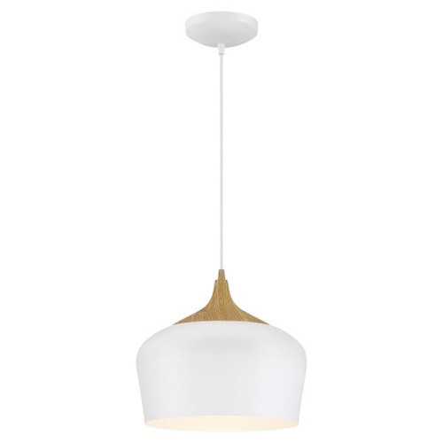 Access Lighting Blend Led Pendant White Wood Grain Finish