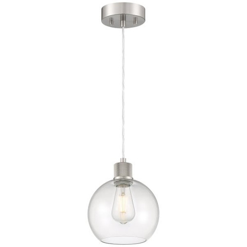 Access Lighting Port Nine Burgundy Led Pendant - Brushed Steel