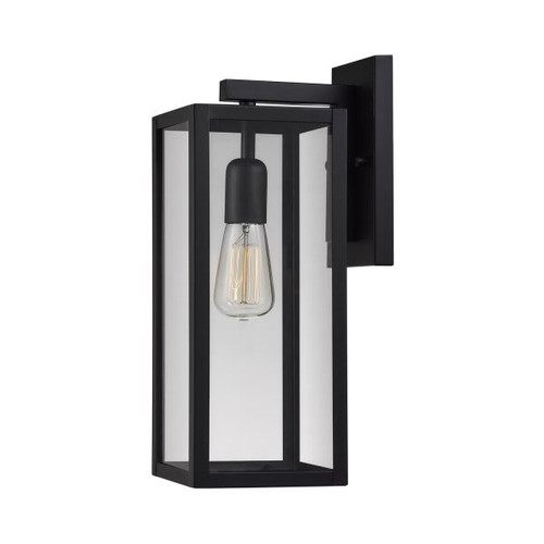 Globe Electric Hurley 1-Light Black Outdoor Wall Lantern Sconce