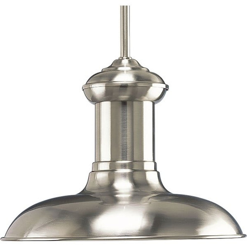 Progress Lighting Brookside 12 In. 1-Light Pendant Fixture (Brushed Nickel)