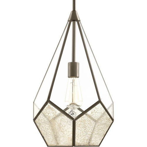 Progress Lighting Cinq 12 In. 1-Light Pendant Fixture (Antique Bronze)