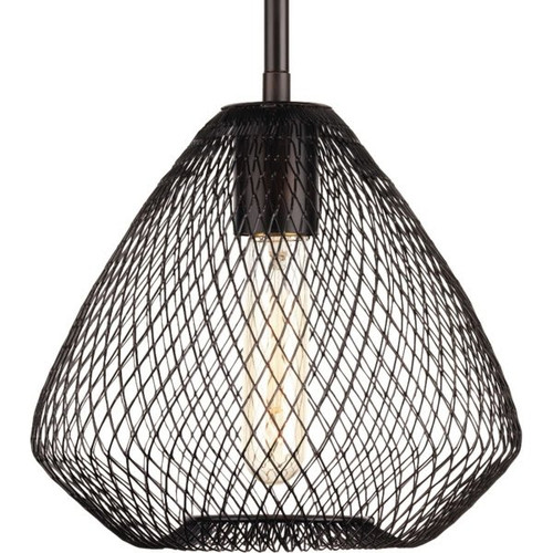 Progress Lighting Mesh 9 In. 1-Light Pendant Fixture (Antique Bronze)
