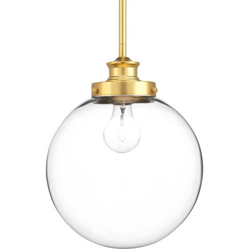 Progress Lighting Penn 10 In. 1-Light Pendant Fixture (Natural Brass)