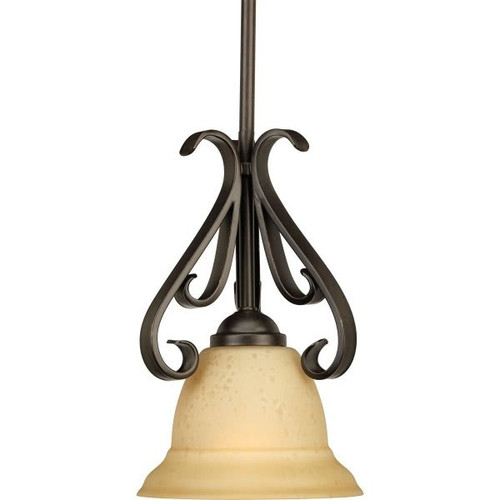 Progress Lighting Torino Forged Bronze 7-1/2 One-Light Mini-Pendant