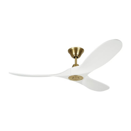 Generation Lighting Maverick Ii 52" Outdoor Brass Ceiling Fan White Dc 6-Speed Remote