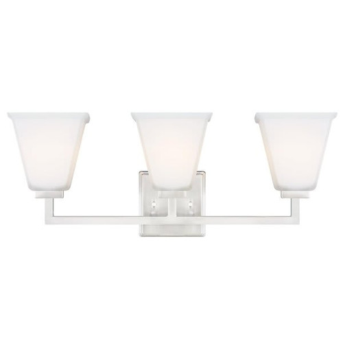 Generation Lighting Ellis Harper 23.625 " W 3-Light Brushed Nickel Vanity Light