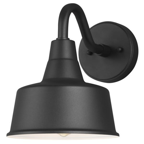 Generation Lighting Barn Light 1-Light Black Outdoor Wall Small Lantern Sconce