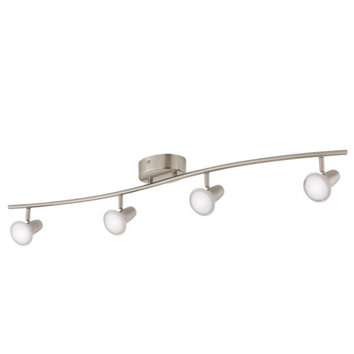 Eglo Kenmont 4' 4-Light Brushed Nickel Int Led Wave Fixed Track Kit