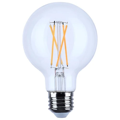 Satco 6 Watt G25 Led Bulb, Medium Base, 3000k, 500 Lumens, Clear, Package Of 6