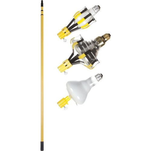 Bayco Light Bulb Changer Kit Includes 11 Foot Steel Telescopic Bulb Changer Pole