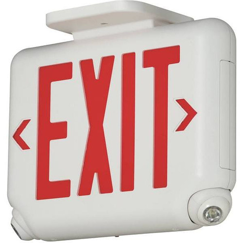 Dual-Lite Evc 2.4 W White/Red Integrated LED Combination Emergency-Exit Sign W/ Self-Diagnostics
