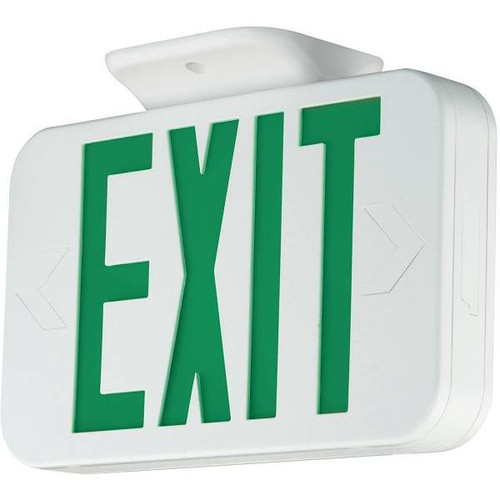 Hubbell Lighting Compass 1.5 W White Integrated LED Exit Sign W/ Battery
